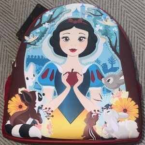 Loungefly Disney Snow White Classic Apple Quilted Velvet Mini Backpack NWT